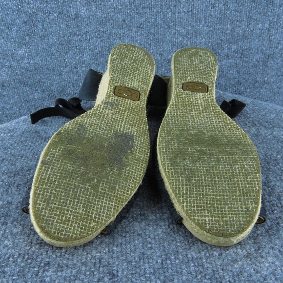 UGG Women Ankle Strap Shoes Black Leather Lace Up Size 8.5 Medium - Picture 6 of 6